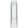 vidaXL Cestos gabião arqueados 30 pcs 200x30x100/120 ferro galvanizado