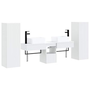 vidaXL Conjunto de M&oacute;veis para Banheiro 5 unid. Branco