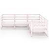 vidaXL 5 pcs conjunto lounge de jardim pinho s&oacute;lido branco