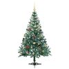 vidaXL &Aacute;rvore de Natal Artificial com 150 LEDs Verde 150 cm PVC e A&ccedil;o