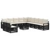 vidaXL Conjunto de Sof&aacute; de Jardim 12 pcs Preto vime PE