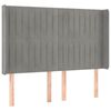 vidaXL Cama box spring c/ colch&atilde;o/LED 140x200 cm veludo cinzento-claro