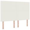 vidaXL Cabeceira LED Manual Creme 160 cm Tecido de Veludo Cotele