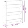 vidaXL Sapateira de parede 80x18x90 cm derivados de madeira branco