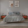 vidaXL Mesas cabeceira c/ LEDs 2 pcs 60x35x40 cm carvalho fumado
