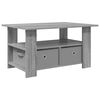 vidaXL Mesa de centro Cinza Sonoma 77 x 55 x 42 cm Madeira processada