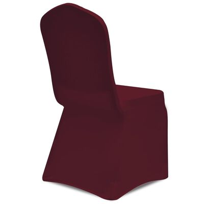 Capa elástica para cadeira / 6 peças, Bordô