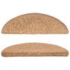 vidaXL Tapetes de escada 10 pe&ccedil;as 56x17x3 cm bege semicircular