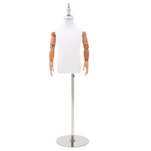 vidaXL Mannequin Ajust&aacute;vel de 120-150 cm com Base Unisexo PP Branco