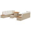 vidaXL Conjunto de Sof&aacute; de Jardim com almofada 11 pcs Bege e Creme