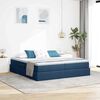 vidaXL Cama com arruma&ccedil;&atilde;o e colch&atilde;o Azul 200 x 200 cm Poli&eacute;ster