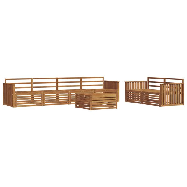 vidaXL Conjunto de Sof&aacute;s para Exterior 7 pcs Natural