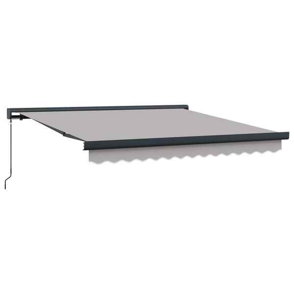 vidaXL Toldo Retr&aacute;til Cinzento-claro 300 x 250 cm Tecido e Metal