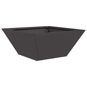 vidaXL Vaso de Jardim Preto 35 x 35 x 15 cm A&ccedil;o laminado a frio
