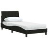 vidaXL Cama com colch&atilde;o Hanko 90x200 cm tecido preto