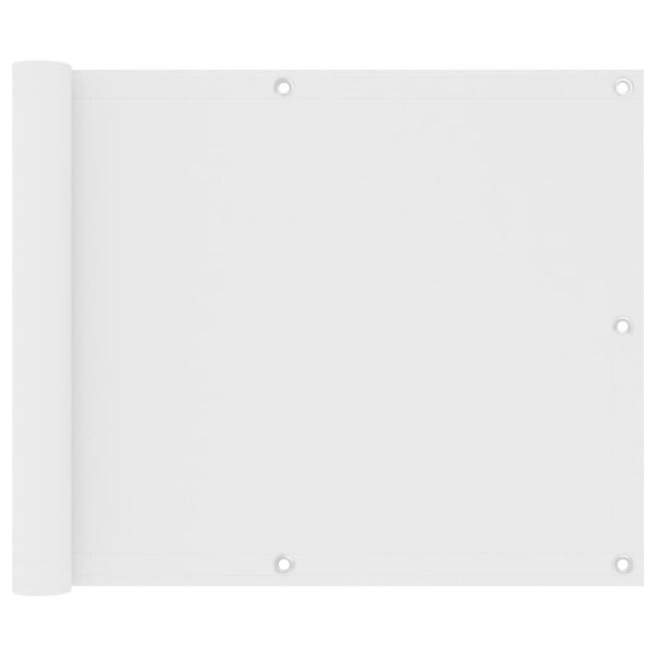 vidaXL Tela de varanda 75x600 cm tecido Oxford branco