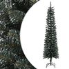 vidaXL Árvore de Natal artificial fina com suporte 210 cm PVC verde