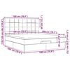 vidaXL Estrutura cama otomana colch&otilde;es 180x200 cm cinzento escuro