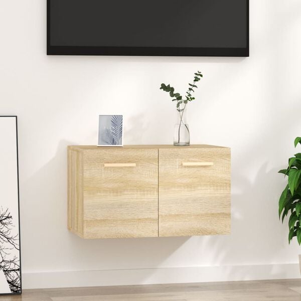 vidaXL Arm&aacute;rio parede 60x36,5x35 cm derivados madeira carvalho sonoma