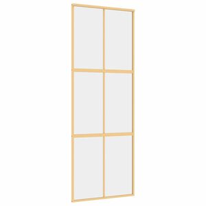 vidaXL Porta deslizante 76x205 cm vidro ESG/alum&iacute;nio dourado