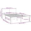 vidaXL Estrutura de cama 120x200 cm pinho maci&ccedil;o preto