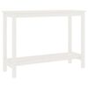 vidaXL Mesa consola 110x40x80 cm pinho maci&ccedil;o branco