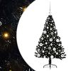 vidaXL &Aacute;rvore de Natal Artificial Pr&eacute;-iluminada Preto 120 cm PVC