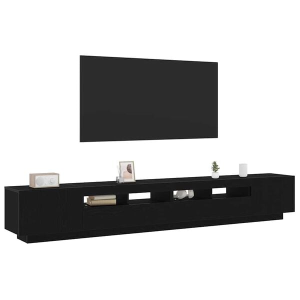 vidaXL Conjunto de m&oacute;vel de TV 3 pcs Preto 260 x 35 x 40 cm