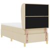 vidaXL Cama Box Springs com Colch&atilde;o Cinza Escuro 90x190 cm Creme