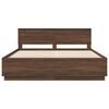 vidaXL Estrutura da Cama com cabeceira Carvalho Marrom 200 x 200 cm