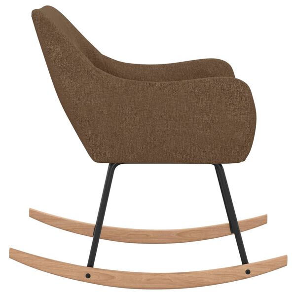 vidaXL Cadeira de baloi&ccedil;o tecido castanho