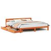 vidaXL Cama sem colch&atilde;o 180x200 cm pinho maci&ccedil;o castanho-mel