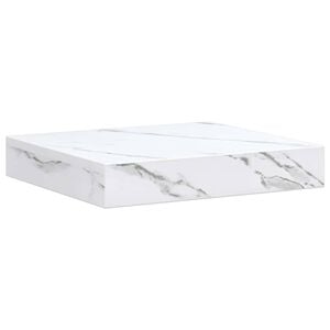 vidaXL Prateleira de Parede Montagem na parede M&aacute;rmore Branco