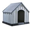 vidaXL Casota para c&atilde;o 92x87x91 cm pl&aacute;stico cinzento