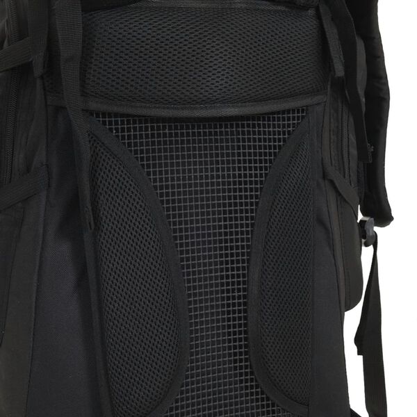 vidaXL Mochila para caminhadas 100 L tecido oxford preto