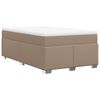 vidaXL Cama boxspring c/ colch&atilde;o 120x190cm couro artificial cappuccino