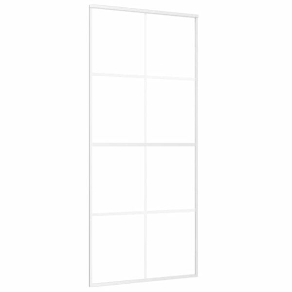 vidaXL Porta deslizante em vidro ESG e alum&iacute;nio 90x205 cm branco
