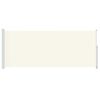 vidaXL Toldo lateral retr&aacute;til para p&aacute;tio 200x500 cm cor creme