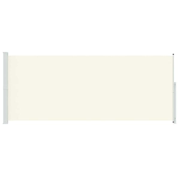 vidaXL Toldo lateral retr&aacute;til para p&aacute;tio 200x500 cm cor creme