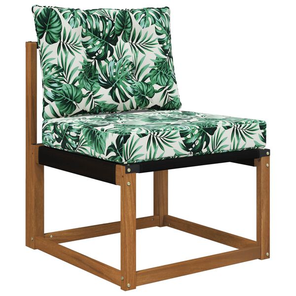 vidaXL Almofada para Sof&aacute; Externo 2 pcs Padr&atilde;o de Folhas Poli&eacute;ster