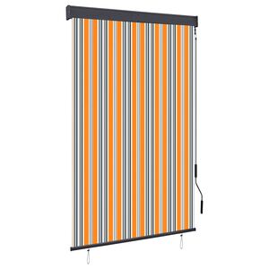 vidaXL Estore de rolo para exterior 120x250 cm amarelo e azul