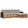 vidaXL Conjunto de Sof&aacute;s para Exterior 4 pcs Natural e Cinzento-Claro