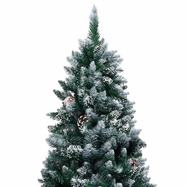 vidaXL &Aacute;rvore Natal artificial com LEDs e bolas e pinhas 180 cm