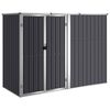 vidaXL Abrigo ferramentas jardim a&ccedil;o galvanizado antracite