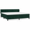 vidaXL Cama com molas/colch&atilde;o 200x200 cm veludo verde-escuro