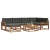 vidaXL Conjunto de Sof&aacute;s para Exterior 7 pcs Natural e Antracite