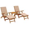vidaXL Espregui&ccedil;adeira Reclin&aacute;vel e Dobr&aacute;vel 3 pcs
