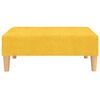 vidaXL Sof&aacute;-cama de 2 lugares com apoio de p&eacute;s tecido amarelo
