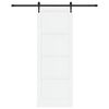 vidaXL Porta Deslizante ORKDAL Branco e Preto 83 x 232 cm