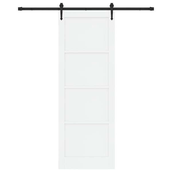 vidaXL Porta Deslizante ORKDAL Branco e Preto 83 x 232 cm